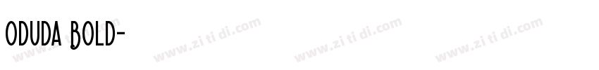 Oduda Bold字体转换